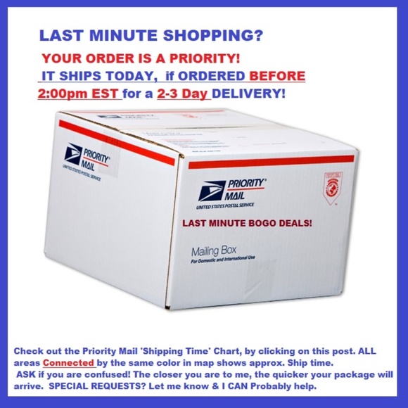 PRIORITY MAIL Other - ORDERS SHIP, TODAY!  HOLIDAY DAYS SOON!
